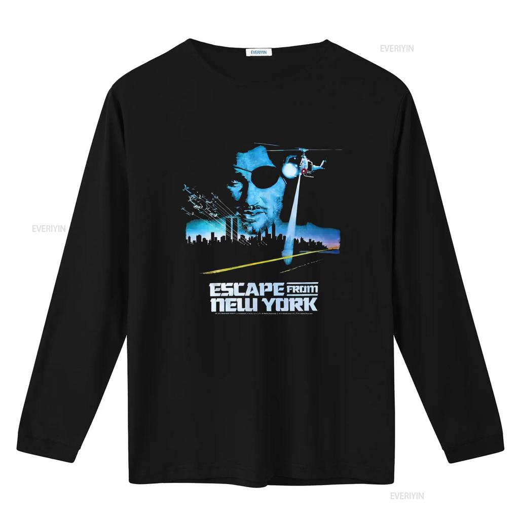 Escape From New York Helicopter Poster Mens T Shirt Snake Plissken Movie Print Vintage Washed Soft Casual Streetwear