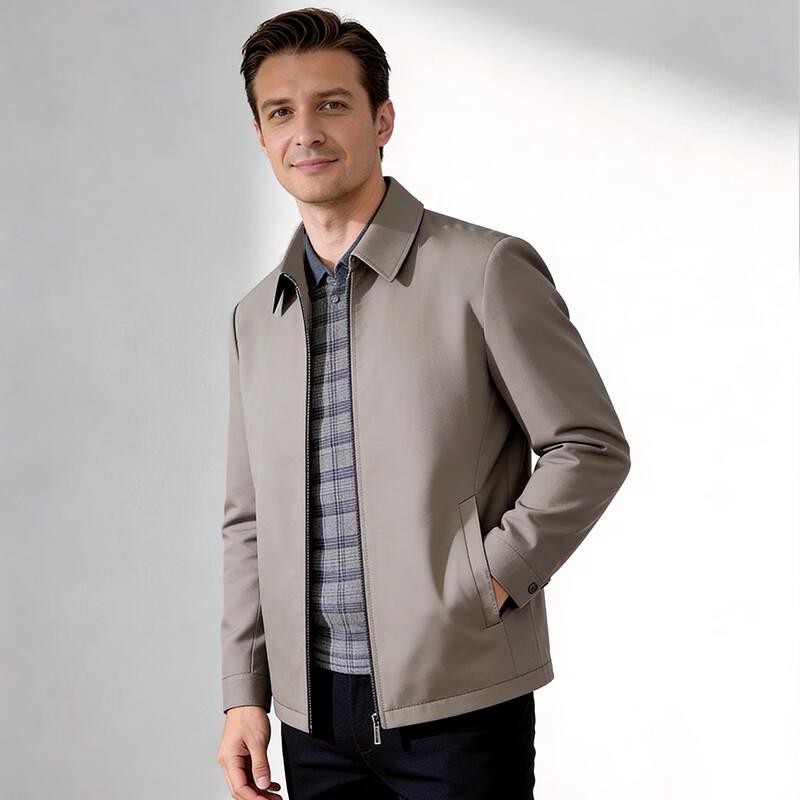 ROMON Men's Business Casual Turn-down Collar Jacket LMYC5760-20