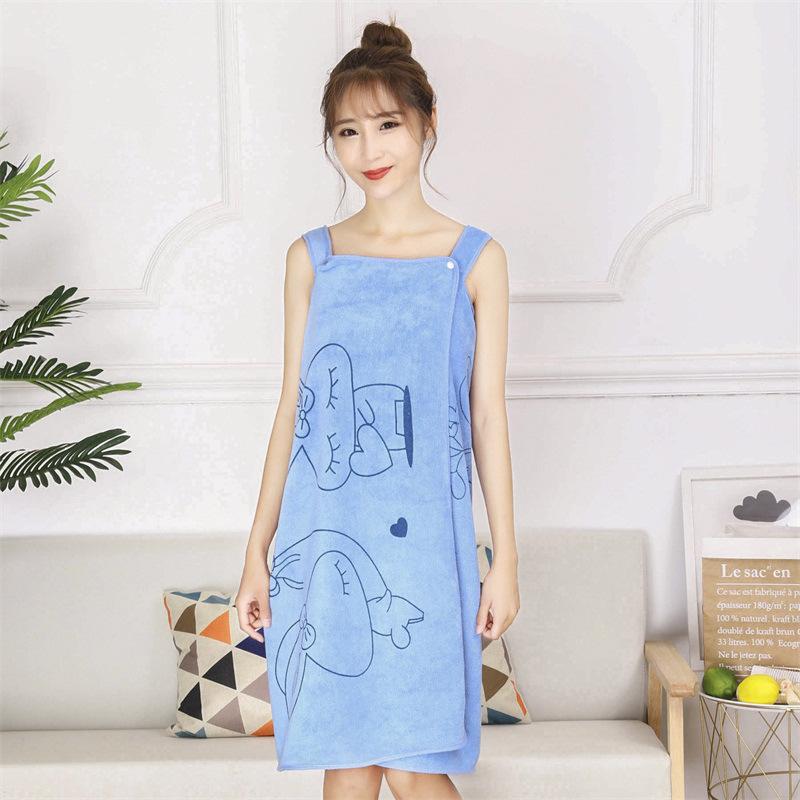 

Женское банное полотенце Полотенце для душа Ультрамягкое Супервпитывающее Быстросохнущее Нежное к коже Полотенце для душа 70*140CM средний синий