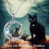 Moonstone Black Cat Necklace: Stylish European & American Clavicle Chain