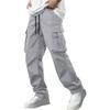 Men's Casual Cargo Pants Drawstring Multi-Pocket Tactical Trousers Outdoor Hiking Jogging Sports Pants
