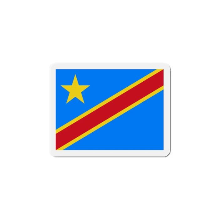 Aimant Drapeau - Multicolore - République Démocratique du Congo - 6 cm - 50 pièces - Résine synthétique