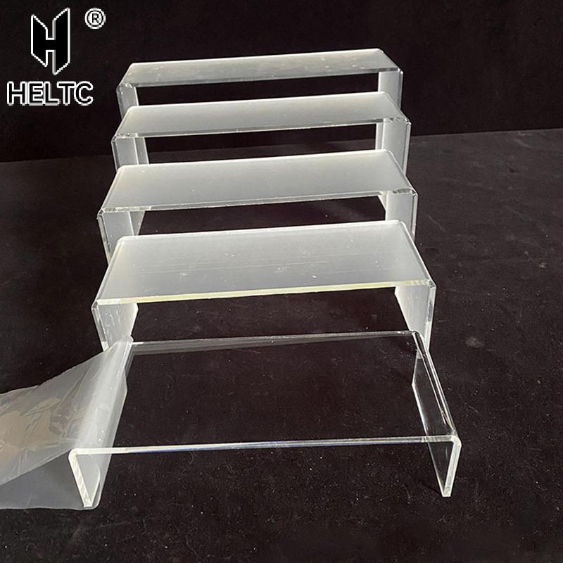 Clear Acrylic Riser Display Stand Jewelry Display Riser Shelf Showcase for Figures Store,Cupcake,Candy Dessert Display Stand