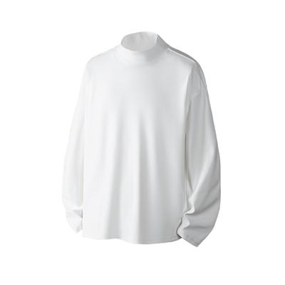 Autumn and Winter New Men's Trendy Solid Color Loose Basic Long-sleeved Bottoming German Velvet T-shirt Factory Wholesale