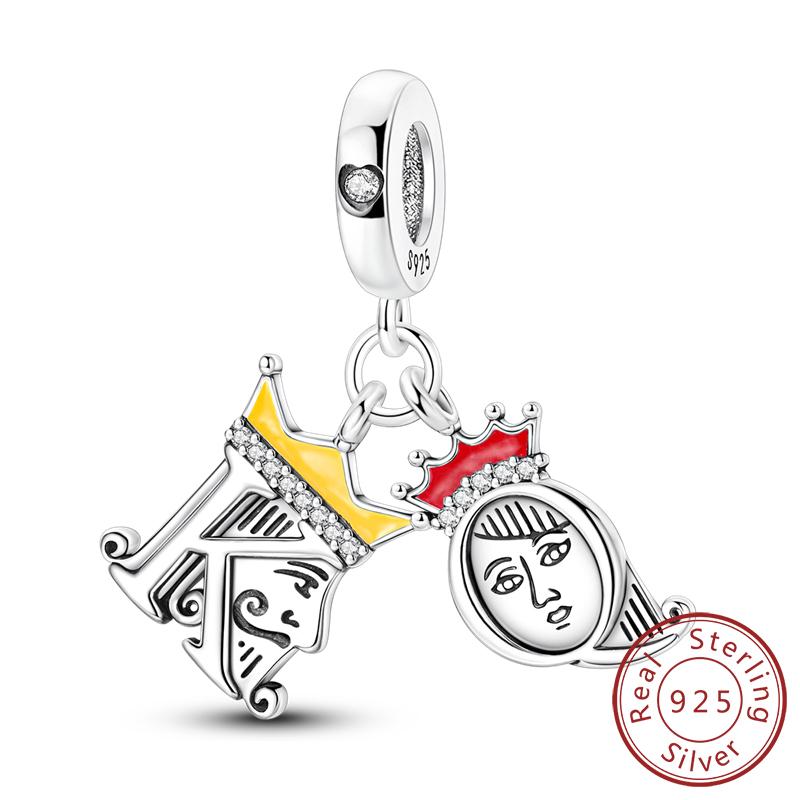 Original Charms Bead Copper Apple Skull Butterfly Flower Cat Starry Sky Charm Fit Bracelet Pendant Diy Jewelry Gift