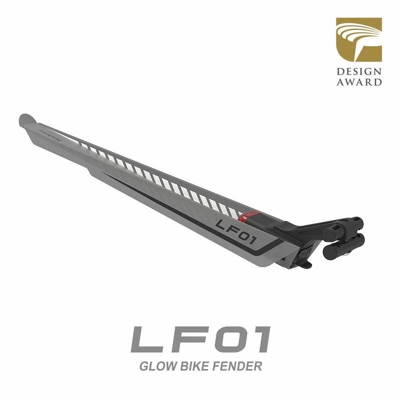READYGO Lightweight Bike Fender with Warning Light - Rainproof Mudguard for Night Riding