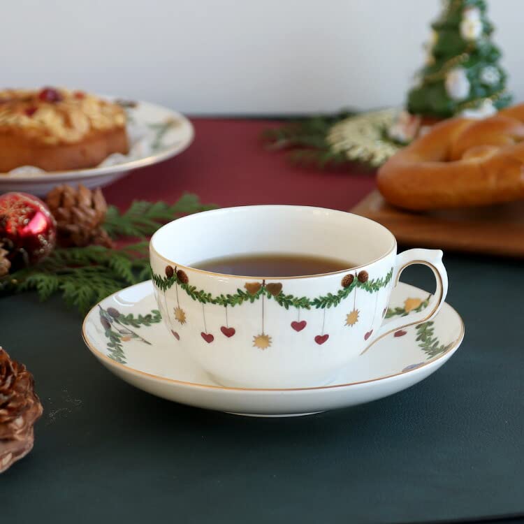 Royal Copenhagen Star Fluted Christmas Collection Tea Cup Saucer 300ml 2503086 2503086 & [Item]