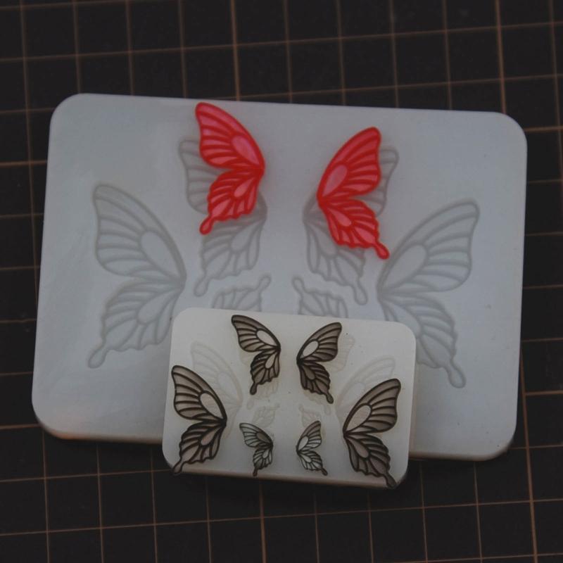 Ear Rings Epoxy Mould Eye Catching Butterfly Earrings Mold Customized Ear Pendant Silicone Molds for Craft Enthusiasts
