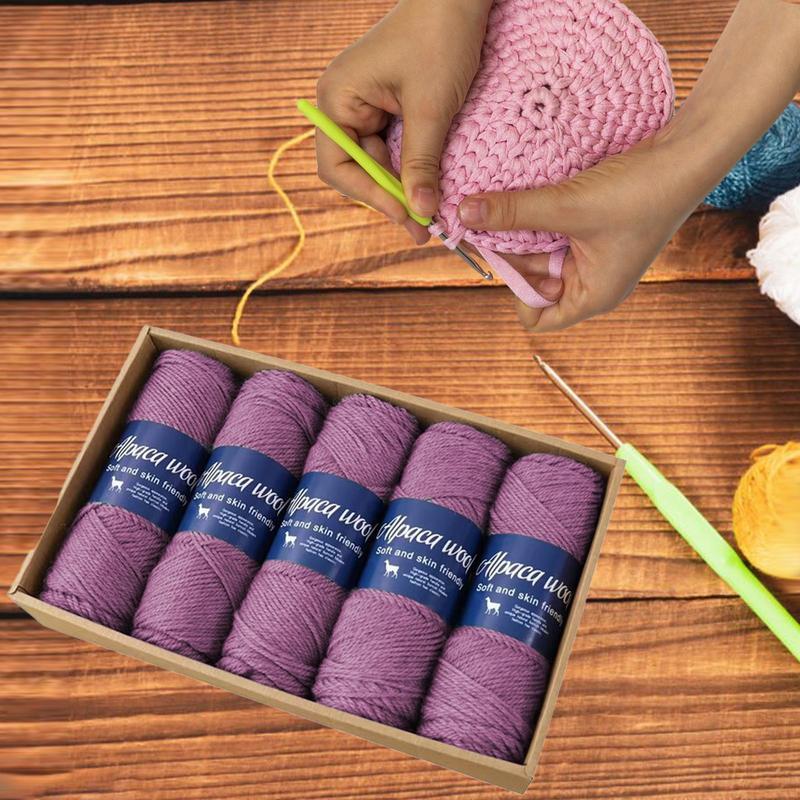 Fingering Weight Yarn Alpaca Wool Scarf Yarn Soft Scarf Thread Fingering Sock Weight Yarn Comfortable Thin Yarn For Family