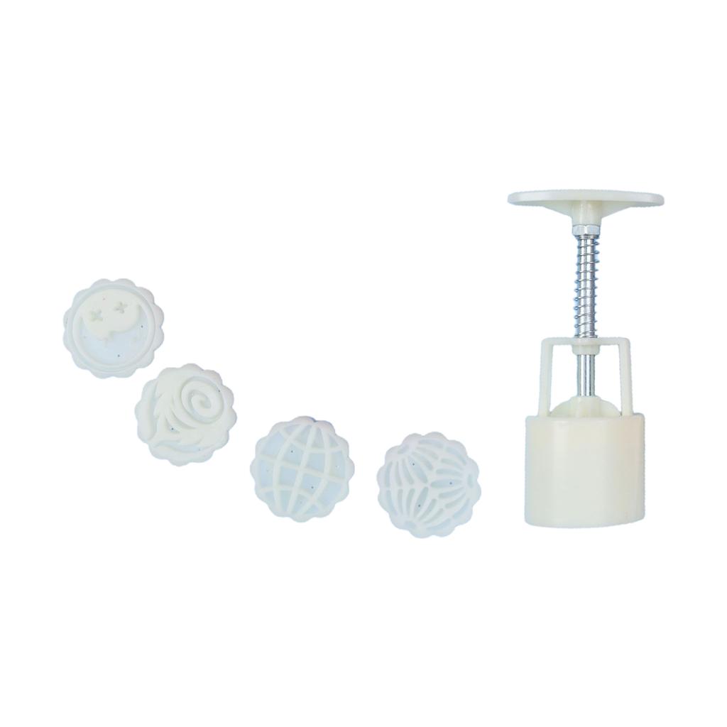 Mooncake Stamps DIY Mooncake Molds Plastic Mooncake Tool Hand Pressure Plastic Material Baking Accessories for Kitchen