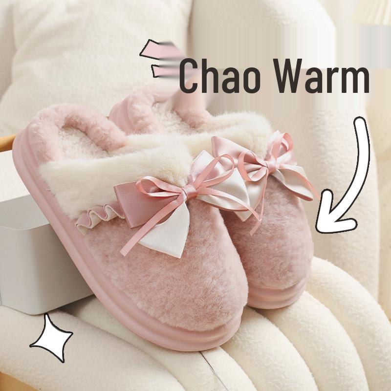 New 2025 Indoor/Outdoor Non-slip Furry Cotton Slippers for Couples - Thickened Winter Edition