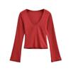 Women's Retro American Spicy V-Neck Flared Sleeve T-Shirt