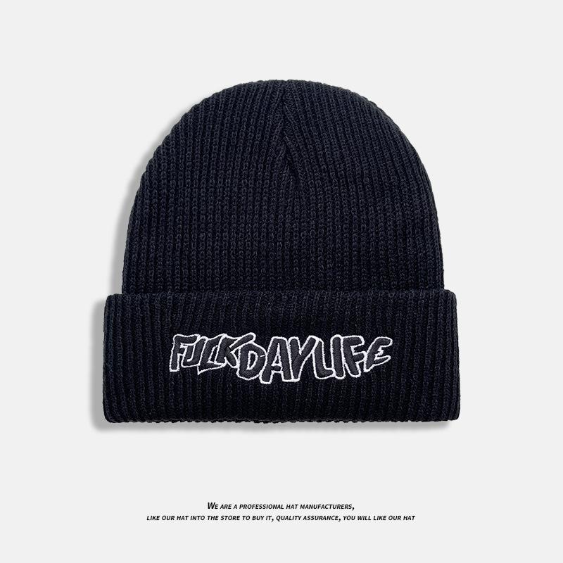 Gestrickte Mützen für Männer im Winter Modische und vielseitige Wollmützen für Herbst und Winter Warme Melonenmützen Kalte Mützen für Frauen