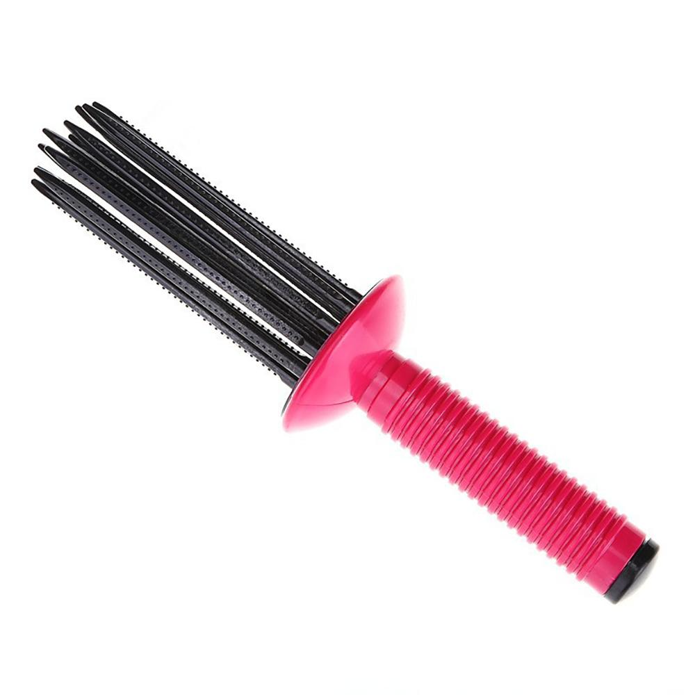 1 peigne à friser professionnel pour salon de coiffure, avec poignée antidérapante, brosse à cheveux ronde antidérapante, baguette à friser, outil de coiffure