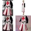 Stylish Medieval Templar Knight Crusader Surcoat Outfit Cosplay Costume