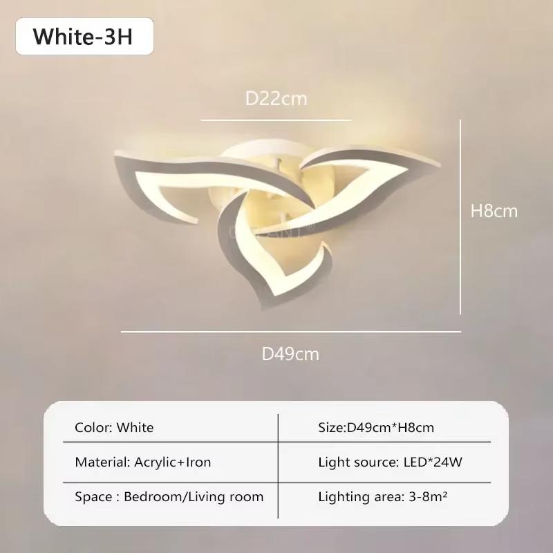 

LED Ceiling Light Modern Home Indoor Decor Lamp For Bedroom Living Room Study Indoor Home Creativity Decorative Chandelier Cool white