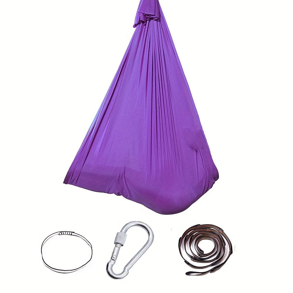 Adjustable Yoga Hammock Single Jersey Fabric Polyester Rope Lightweight Comfortable for Fitness Stretching Strength Training