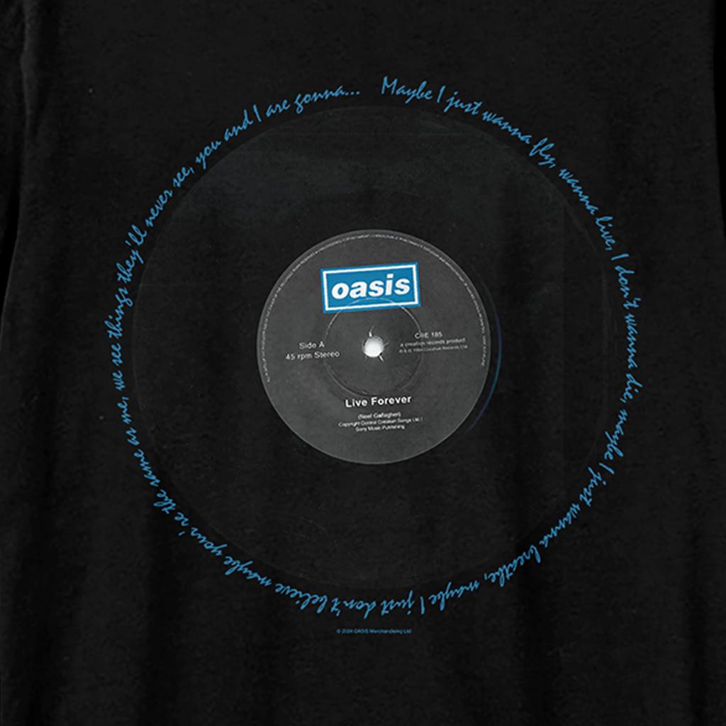 Oasis Unisex Adult Live Forever Oasis T-Shirt