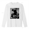 T-shirt Bianca Pesante in Cotone Vintage CHET BAKER Musicista Design per Tutte le Taglie Stampa Ispirata alla Tromba Jazz vintage Lavata uomo