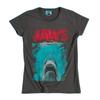 Jaws Womens_Ladies Movie Poster Distressed Fitted T-Shirt