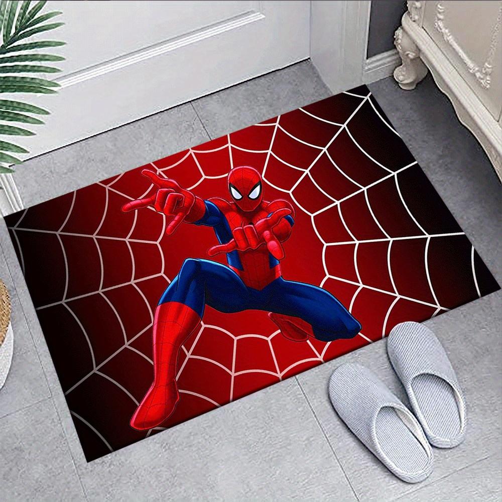 1ks Koberec s motivem Spider-mana, Plošný koberec, do ložnice a herny, Odolný, Odolný proti skvrnám a Snadno čistitelný, do obývacího pokoje