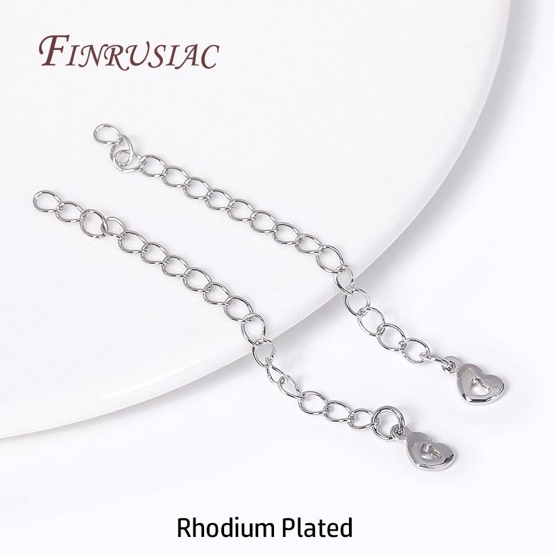 18K Gold Plated Brass Metal Extension Chains Bracelet Necklace Extend Tail Chains Connectors DIY Jewelry Making Findings
