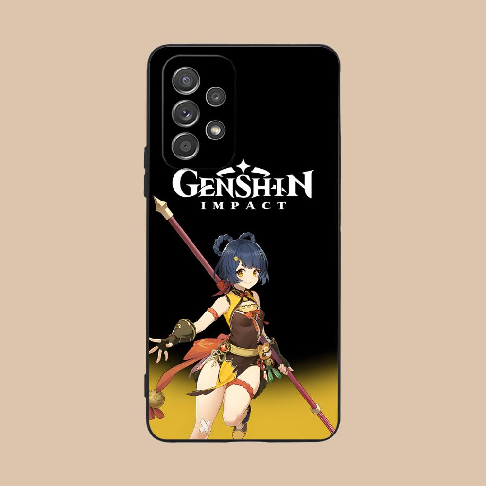 Game GI Xiangling Matte TPU Mobile Phone Case for Samsung Galaxy M55 54 42 35 34 33 32 23 22 15 14 13 12 F55 5G Colorful Cover