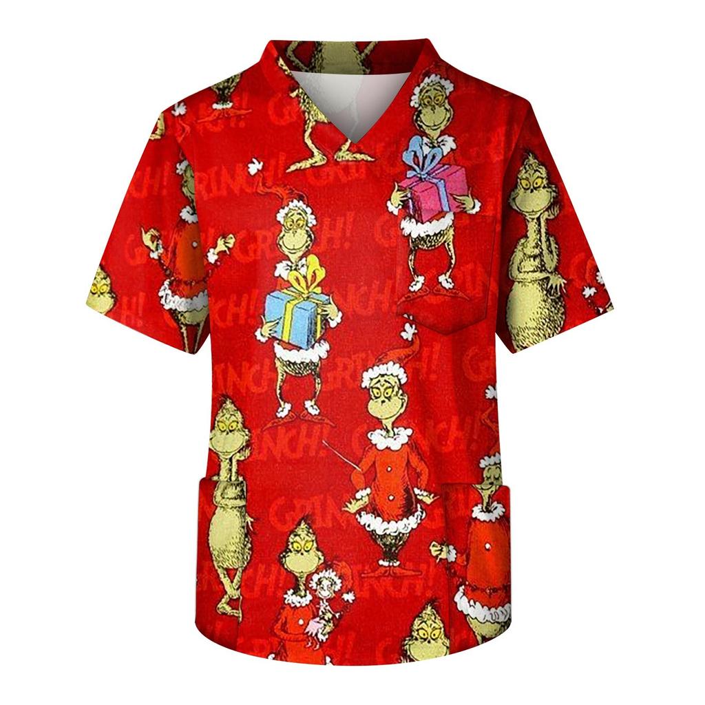 Męska koszulka Carer z krótkim rękawem, dekoltem w serek i kieszenią na piersi