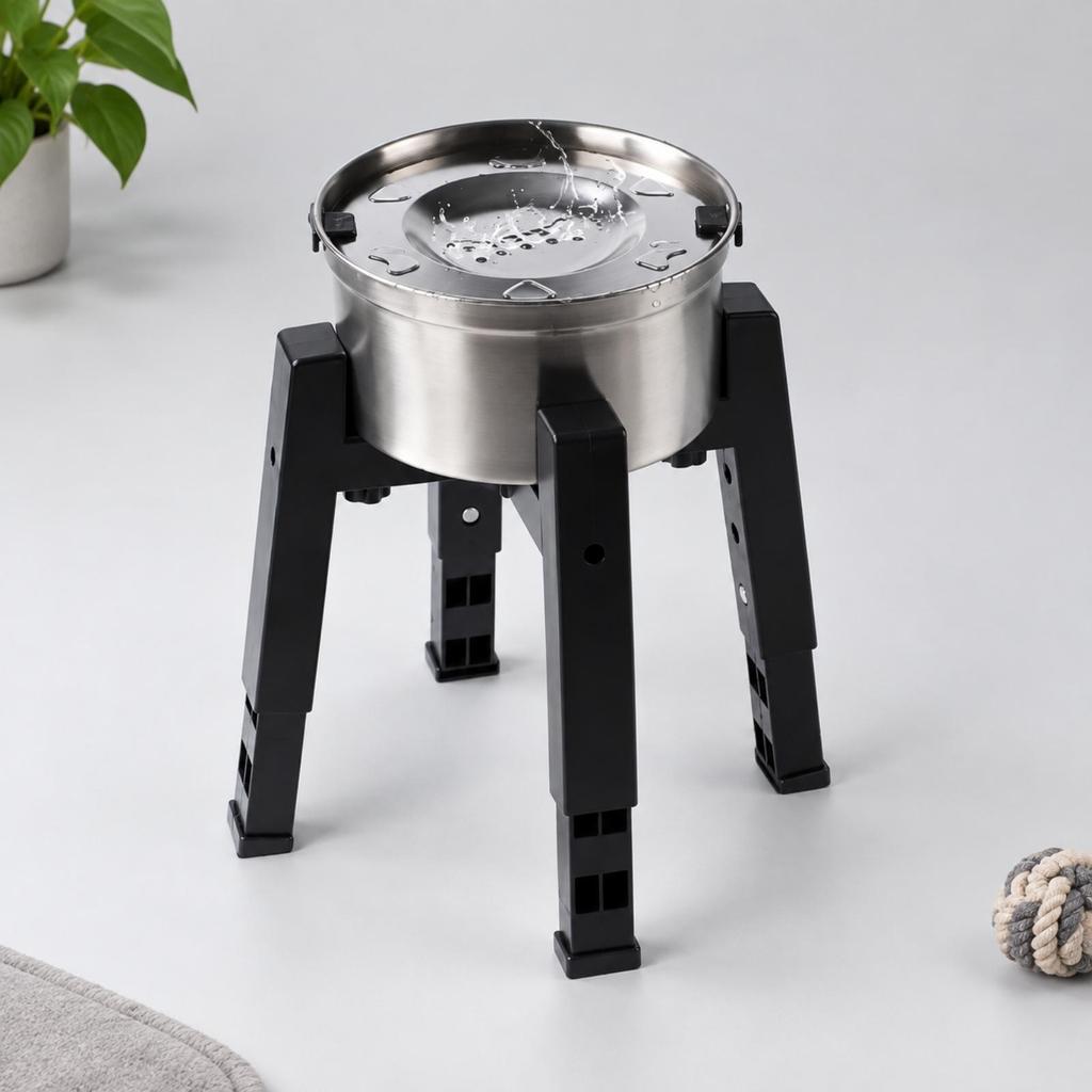 Sturdy Dog Feeding Station Long-Lasting Adjustable Elevated Pet Stand
