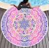 Mikrofaser Marmor Abstraktes Muster Strandtuch Rund Groß Aquarell Treibsand Yoga Handtuch Mit Quaste Strandmatte Decke Abdeckung