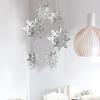 6 Pz/Confezione Filo da Appendere Fiocco di Neve Tridimensionale con Carta Intagliata per Natale Capodanno Festa Casa Caffè Vetrina Decorazioni