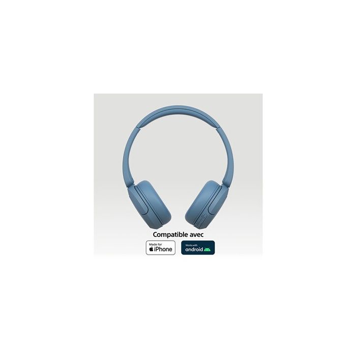 Sluchátka - Sony - WH-CH520 - Bluetooth - 50 hodin výdrže - Náhlavní - MODRÁ