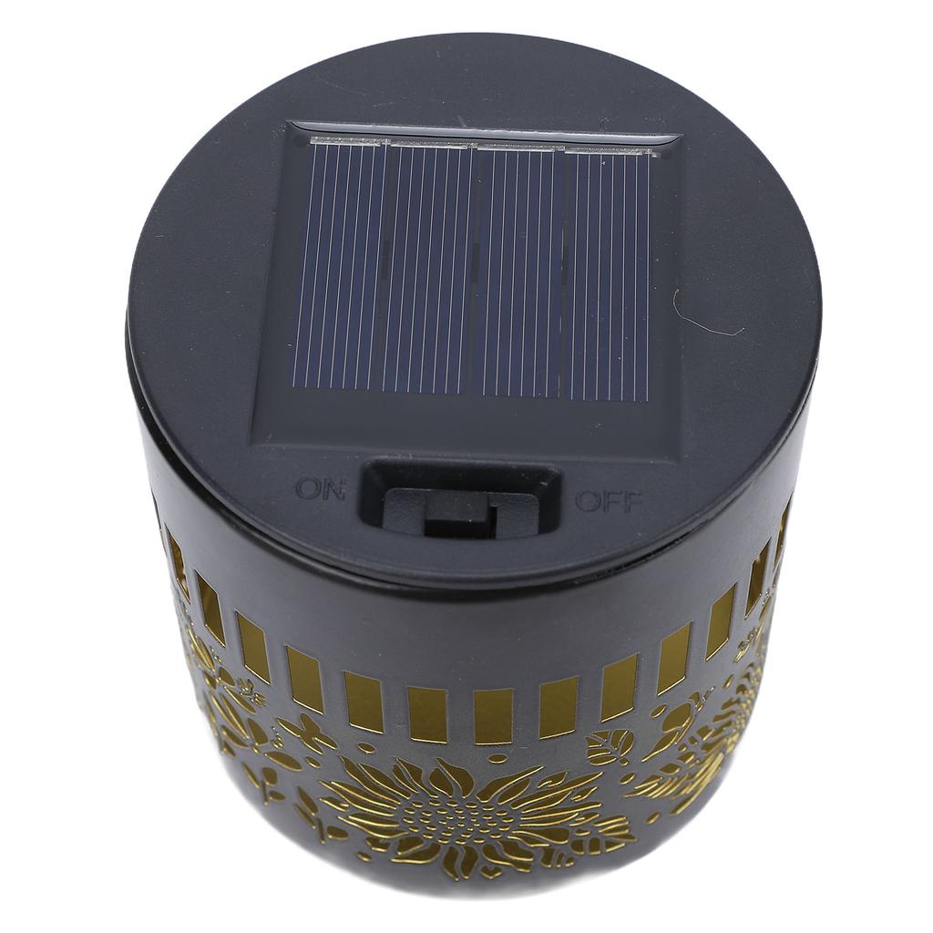 Decorative Solar Wall Light Sunflower Pattern IP65 Water Proof Metal Solar Powered Fence Light for Outdoor Garden
