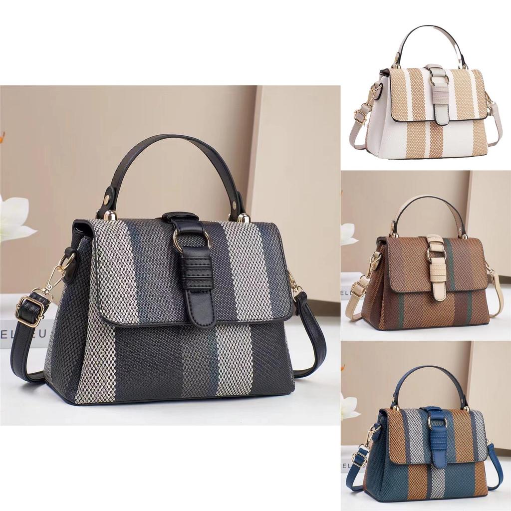 Versatile Color Block Tote Bag With Spacious Interior And Soft Pu Material