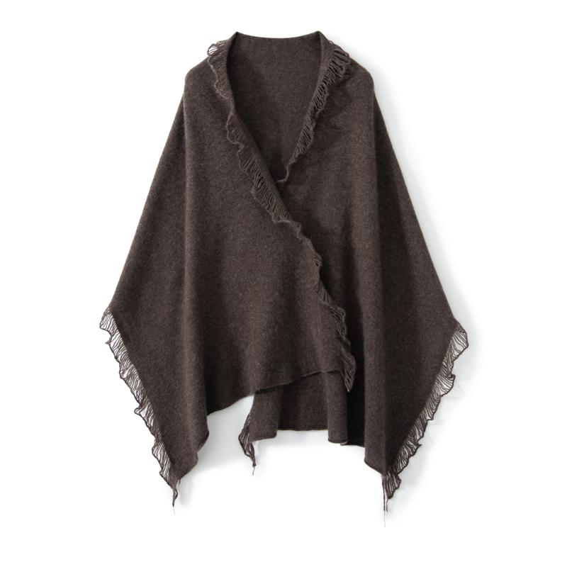 100% Pure Merino Wool Tassel Shawl Wrap Elegant Fashionable Warmth for Women