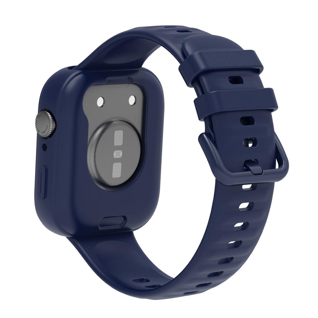 For Huawei Watch Fit 3 Strap Silicone Watchband and Watch Case Replacement Durable and Adjustable Wristband 2-in-1