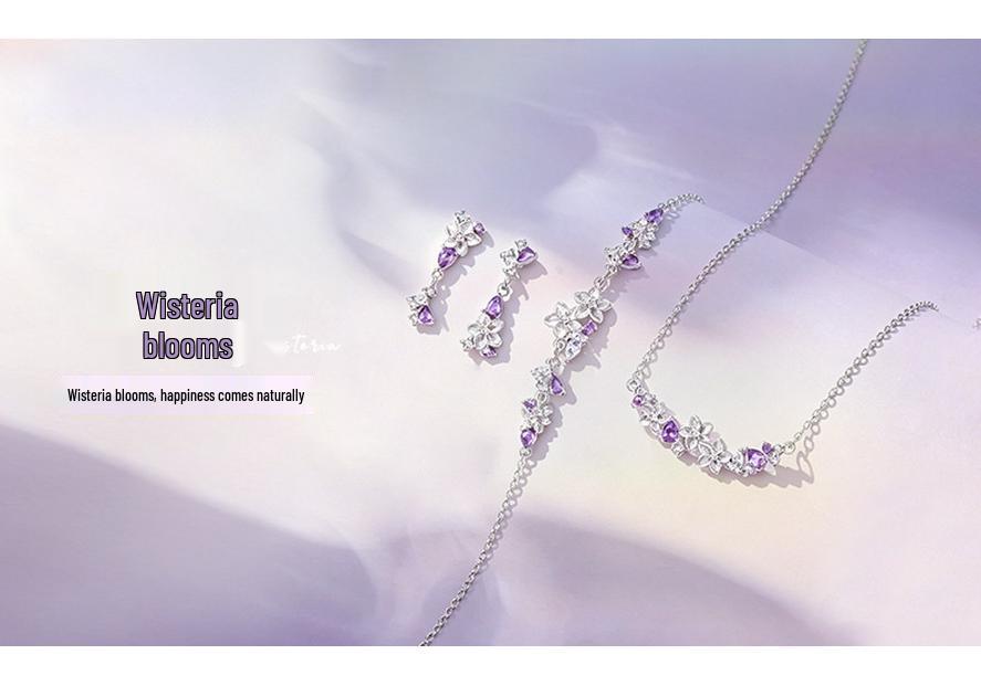 Sparkling Diamond Star Necklace: 999 Sterling Silver, Luxury Zirconia Planet Pendant, Clavicle Chain