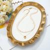 Lamp Luxury Freshwater Pearl Double Necklace Plated Geometric Love Clavicle Chain Premium Durable Quality Useful