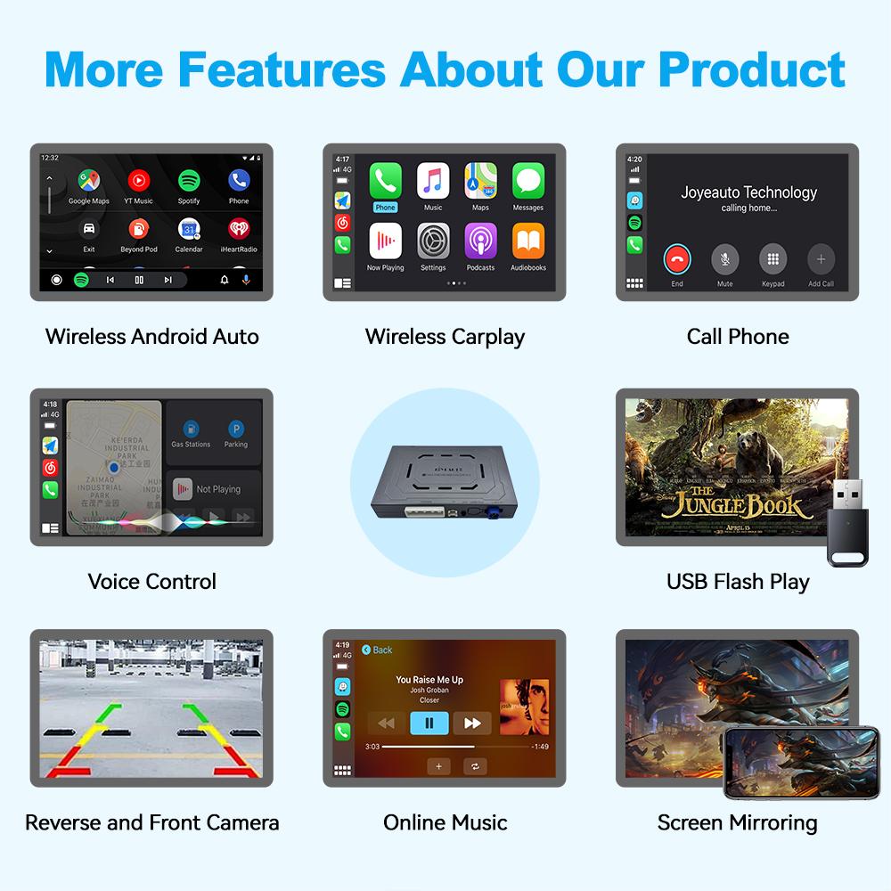 Wireless Apple CarPlay for 2016-2020 Land Rover Discovery 5 Range Rover Jaguar XEL XFL XJL F-Type Android Auto Mirroring AirPlay PP20