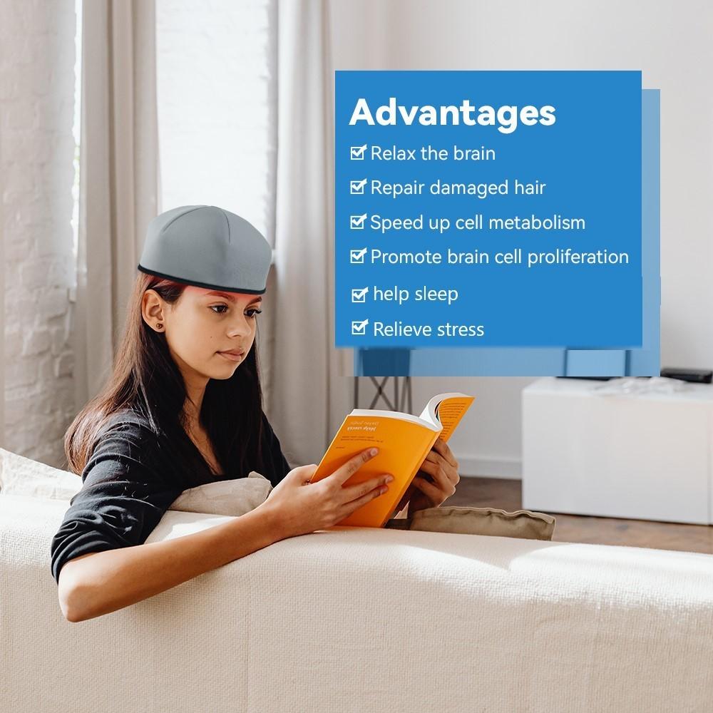 Led Infrared lamp Red Light Therapy Devices Hair Growth Cap Hair Loss Treatment Insomnia Head Pain Relief Heating Hat