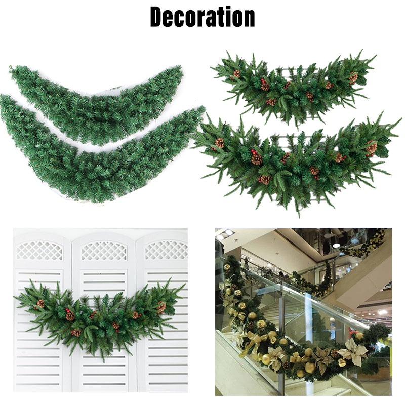 Hochwertige Pvc Weihnachtsdeko 90/120/150cm Grün Hörner 1.2m Mondsichel Ranke