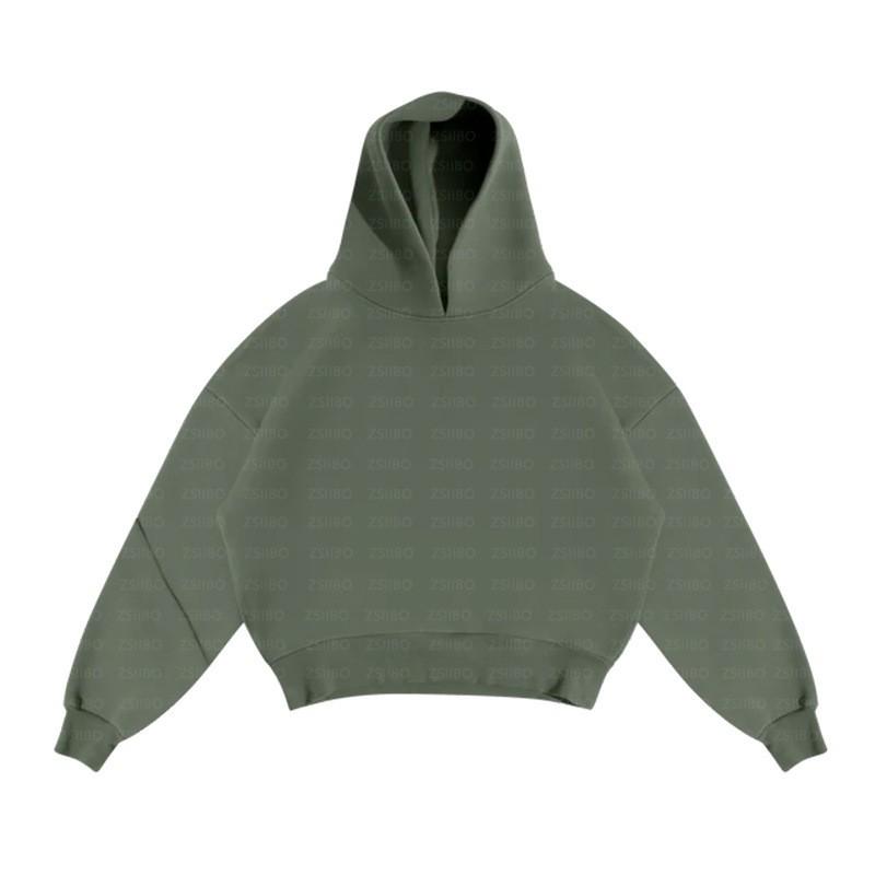Unisex Oversized Hooded Sweatshirt Matching Joggers Set Solid Color Streetwear Casual Lounge Wear