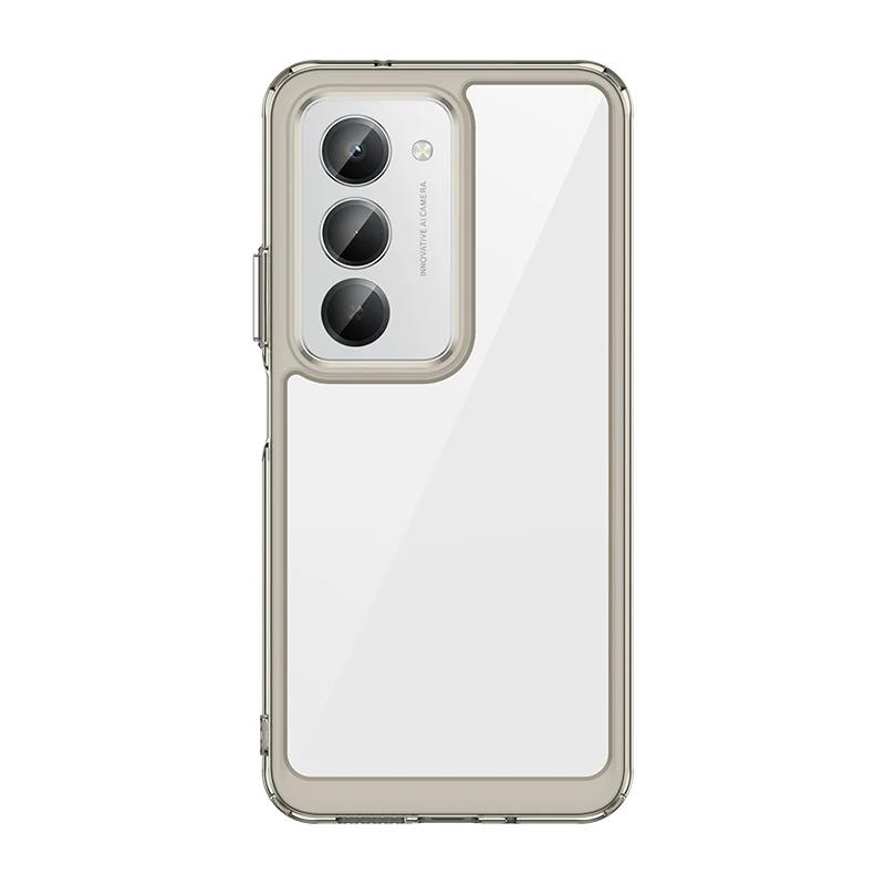 For Redmi 1(171mm) Transparent Hard PC Phone Case For Redmi 1(169.mm) Candy Color Frame TPU Silicone Shockproof Cover Bumper