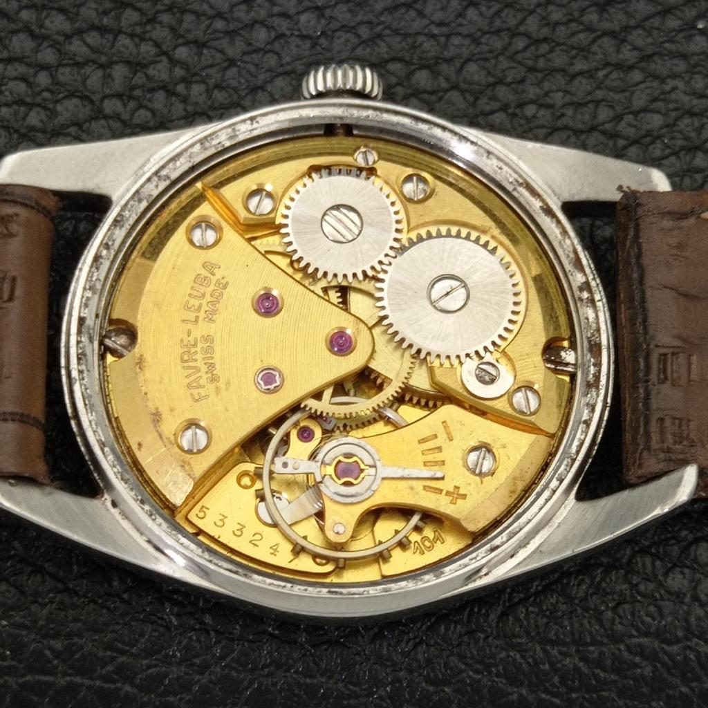 FAVRE LEUBA SEA KING HAND-WINDING VINTAGE SWISS MENS SIGN CASE WATCH a702032-5 R208-a702032