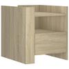 VidaXL Table de chevet chêne sonoma 45x50x50 cm bois d’ingénierie, meuble de chevet, table d'appoint, armoire de lit, 848278