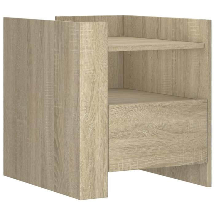 VidaXL Table de chevet chêne sonoma 45x50x50 cm bois d’ingénierie, meuble de chevet, table d'appoint, armoire de lit, 848278