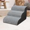 Pet Stairs for High Beds Gentle Slope Shape Portable Multipurpose Ladder 20D 2 Step Gray