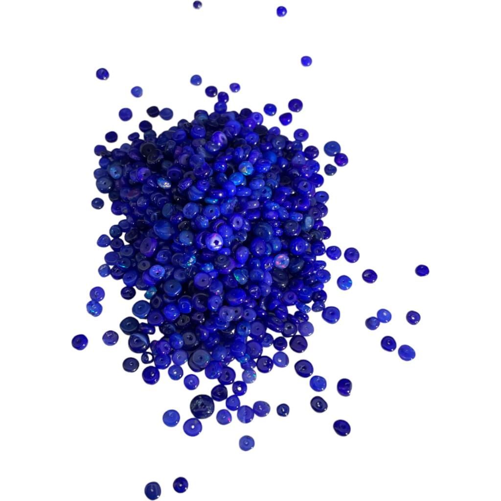 Blue Opal Rondelle Beads: Australian Gemstone Jewelry Making