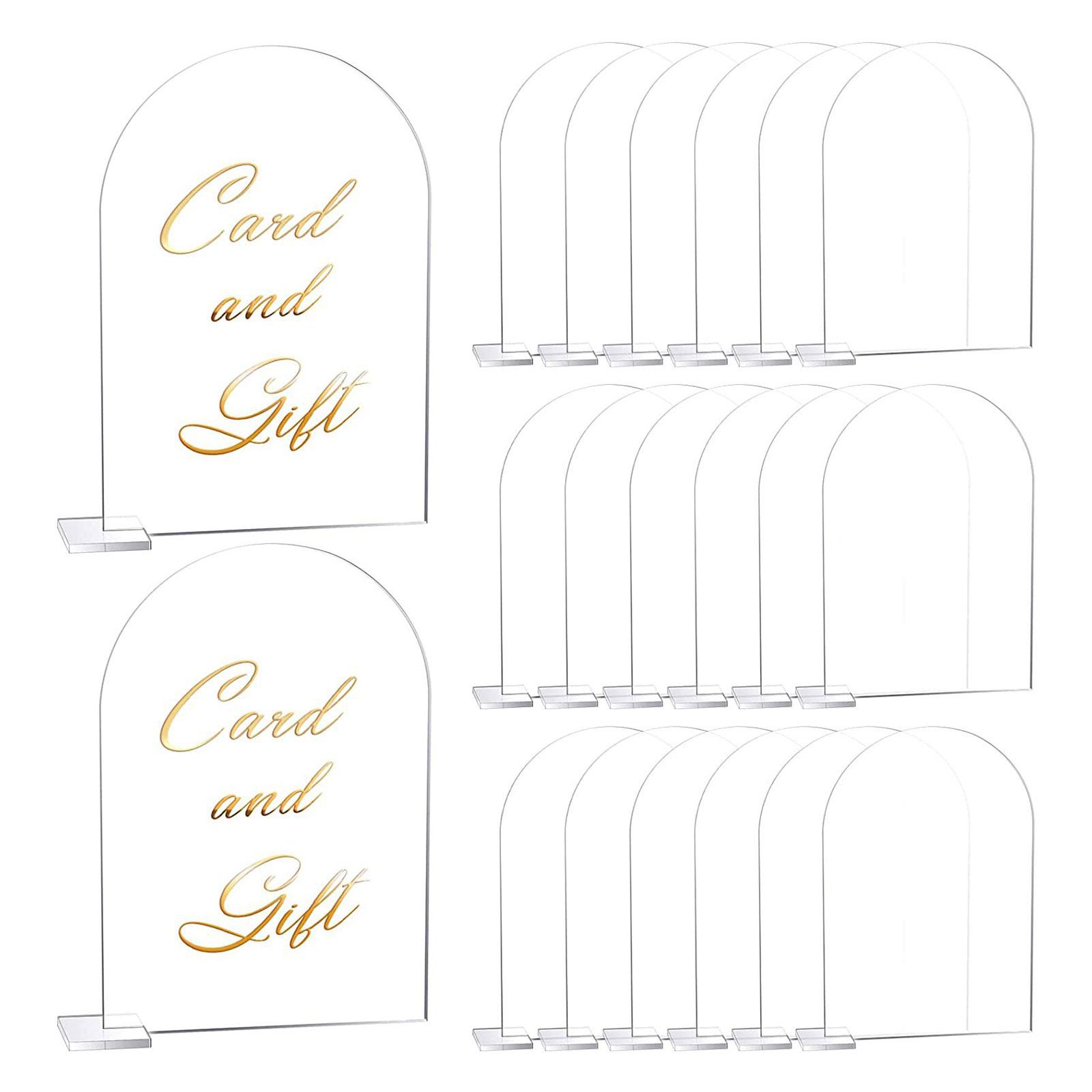 

Набор из 20 прозрачных акриловых табличек для рассадки гостей, витрина для праздничного стола, пустые таблички для свадеб и особых торжеств