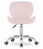 Silla giratoria de terciopelo Avola - Rosa claro